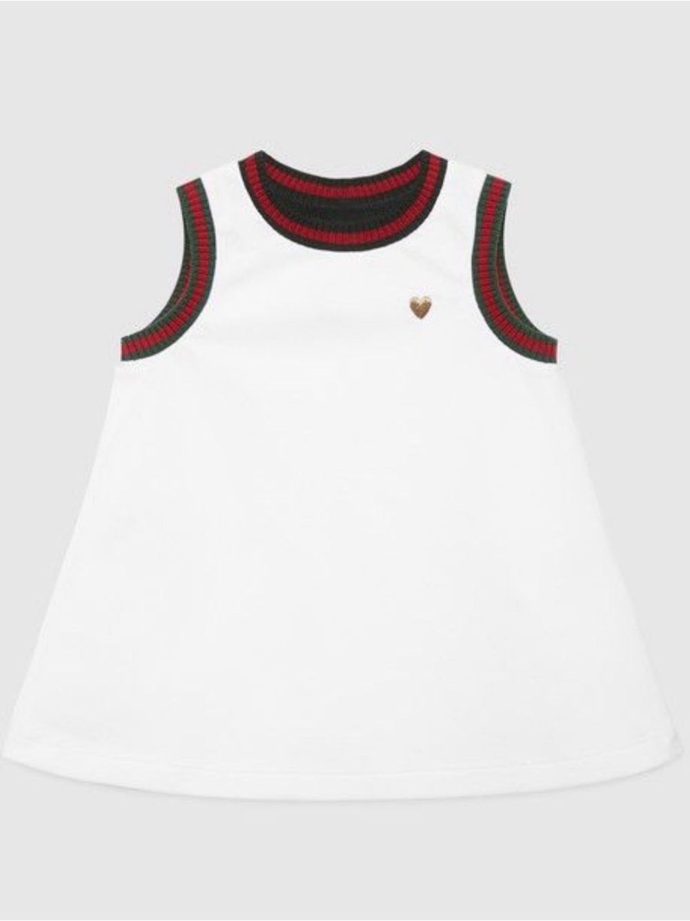 Gucci Kids White Jersey Sleeveless Dress Size 10A 100% authentic